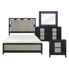 Garrison Black 4pc Bedroom Set - Ornate Home