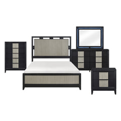 Garrison Black 5pc Bedroom Set - Ornate Home