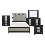Garrison Black 5pc Bedroom Set - Ornate Home