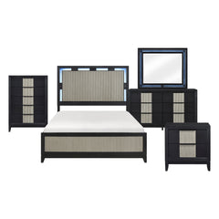 Garrison Black 5pc Bedroom Set - Ornate Home