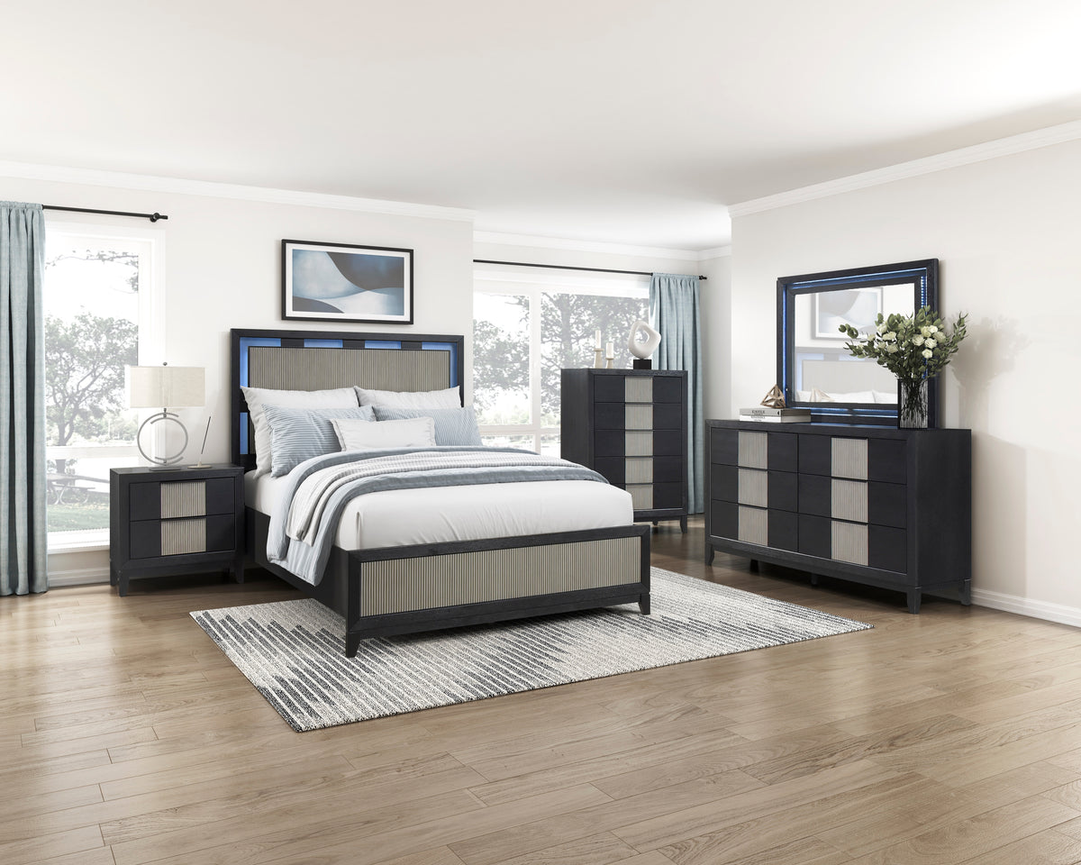 Garrison Black California King Bed - Ornate Home