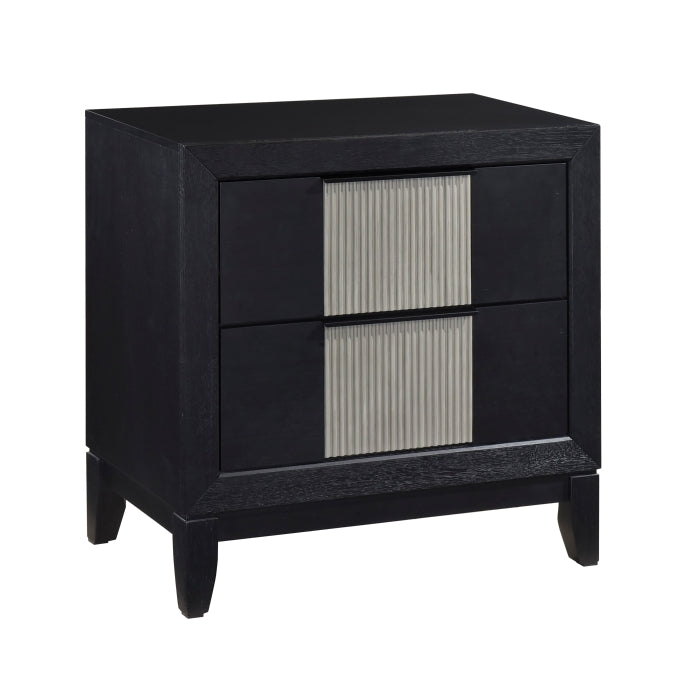 Garrison Black Nightstand - Ornate Home