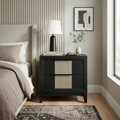 Garrison Black Nightstand - Ornate Home