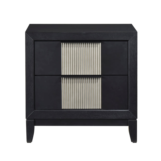 Garrison Black Nightstand - Ornate Home