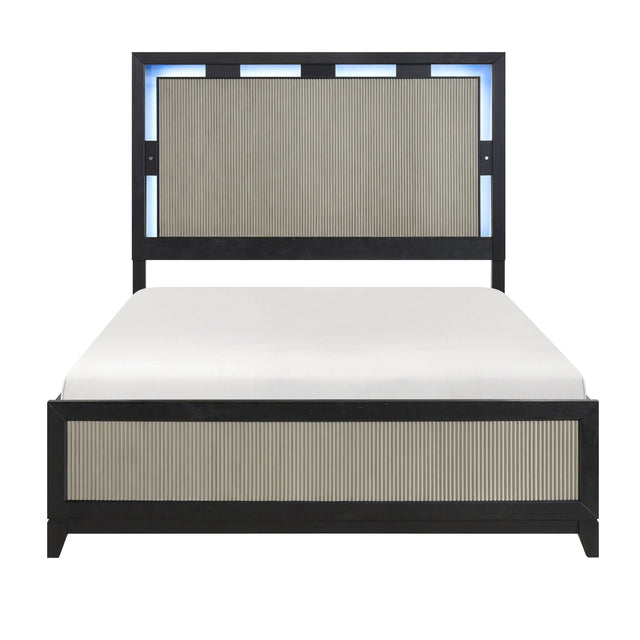 Garrison Black Queen Bed - Ornate Home