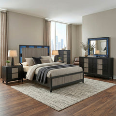 Garrison Black Queen Bed - Ornate Home