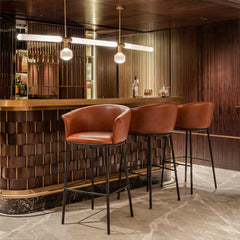 Garston Brown Barstool - Ornate Home