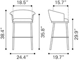 Garston Brown Barstool - Ornate Home
