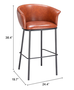 Garston Brown Barstool - Ornate Home
