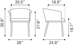 Garston Brown Dining Chair - Ornate Home