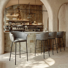 Garston Gray Barstool - Ornate Home