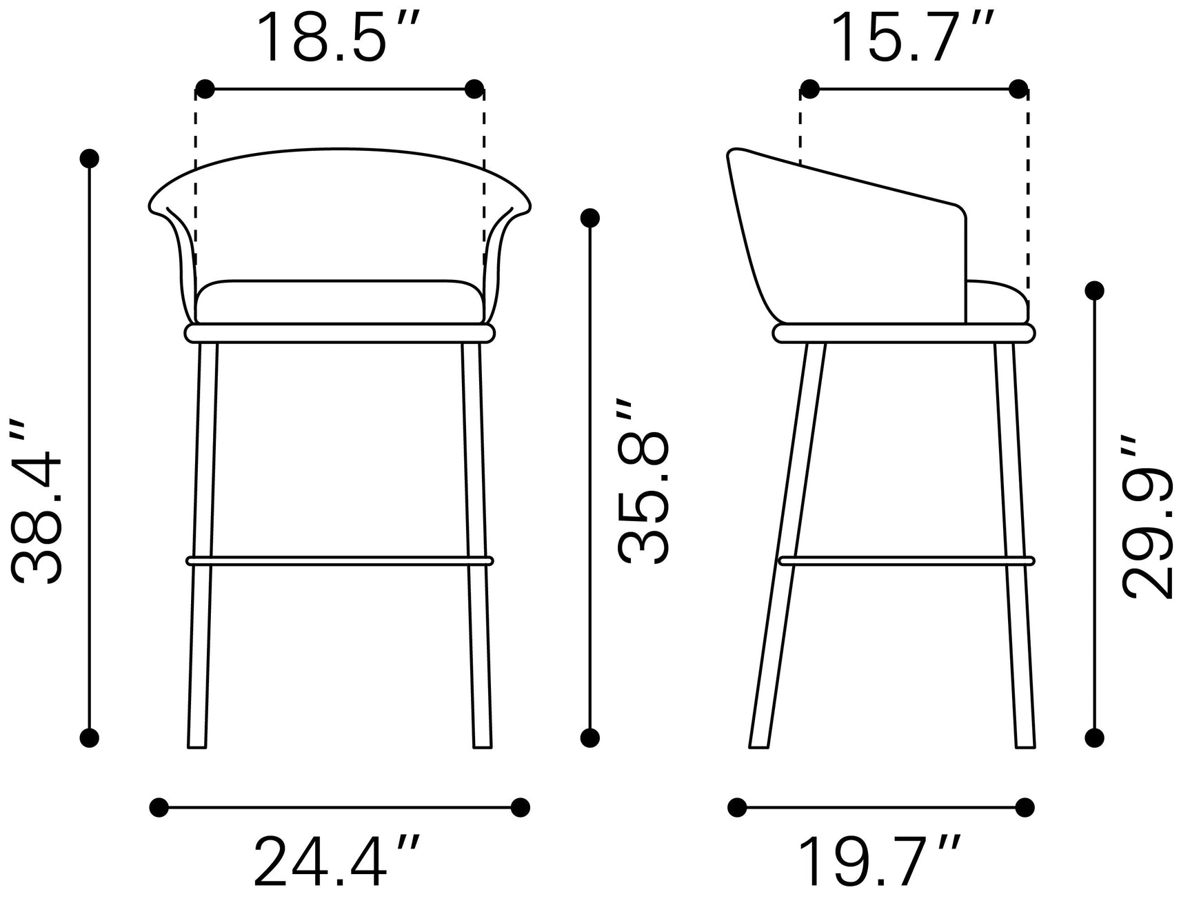 Garston Gray Barstool - Ornate Home