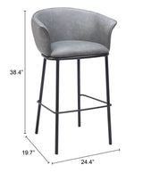 Garston Gray Barstool - Ornate Home