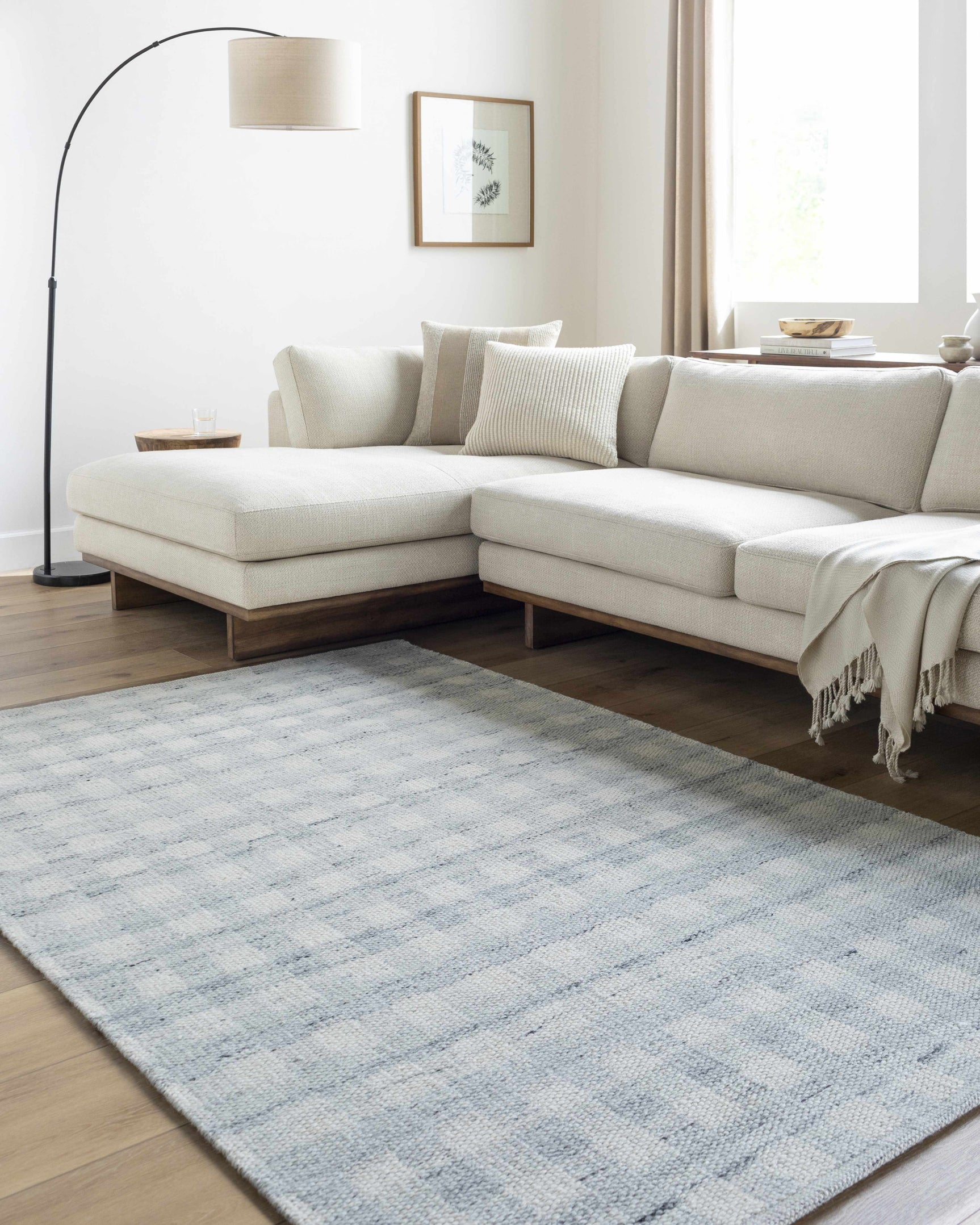 Garth Light Slate Area Rug - Ornate Home