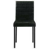 Garza Black Upholstered Dining Side Chair (Set of 4) - Ornate Home