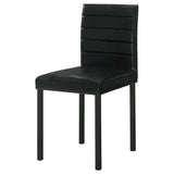 Garza Black Upholstered Dining Side Chair (Set of 4) - Ornate Home