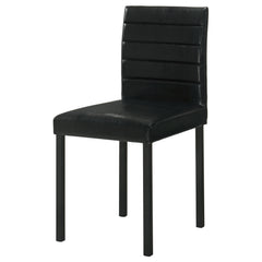 Garza Black Upholstered Dining Side Chair (Set of 4) - Ornate Home