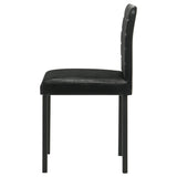 Garza Black Upholstered Dining Side Chair (Set of 4) - Ornate Home