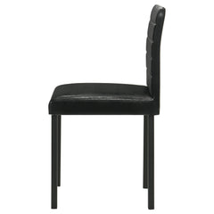 Garza Black Upholstered Dining Side Chair (Set of 4) - Ornate Home