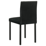 Garza Black Upholstered Dining Side Chair (Set of 4) - Ornate Home
