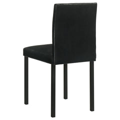 Garza Black Upholstered Dining Side Chair (Set of 4) - Ornate Home