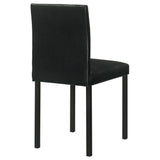 Garza Black Upholstered Dining Side Chair (Set of 4) - Ornate Home