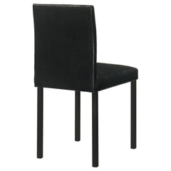 Garza Black Upholstered Dining Side Chair (Set of 4) - Ornate Home