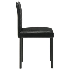 Garza Black Upholstered Dining Side Chair (Set of 4) - Ornate Home