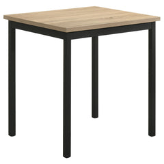 Garza Greige Oak/Black 5-piece Space Saving Rectangular Dining Table - Ornate Home
