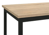 Garza Greige Oak/Black 5-piece Space Saving Rectangular Dining Table - Ornate Home