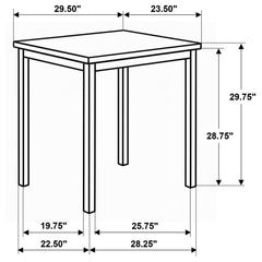 Garza Greige Oak/Black 5-piece Space Saving Rectangular Dining Table - Ornate Home