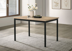 Garza Greige Oak Rectangular 48-inch Dining Table - Ornate Home