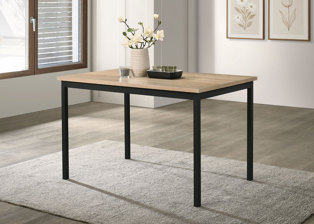 Garza Greige Oak Rectangular 48-inch Dining Table - Ornate Home