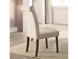 Gasha Side Chair (Set of 2) in Beige/Walnut - Ornate Home