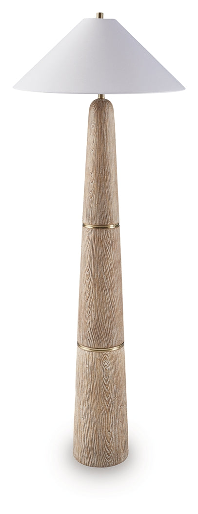 Gasparleigh Brown/Gold Finish Poly Floor Lamp (Online Special Price) - Ornate Home