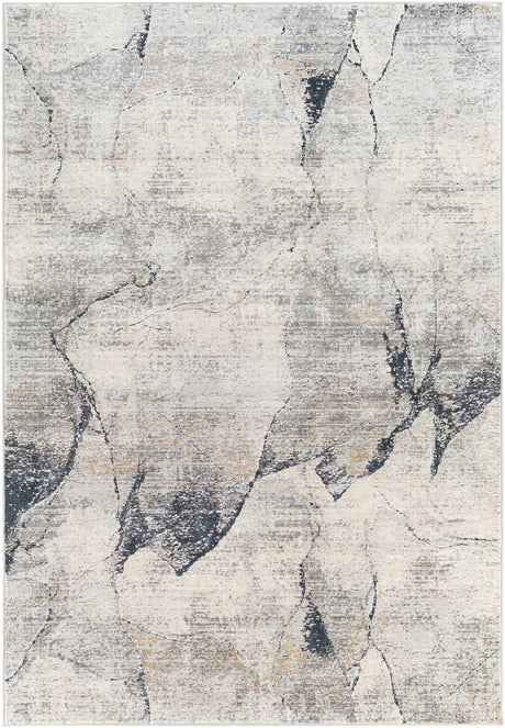 Gasquet Gray Marble Textured Luxe Rug - Ornate Home