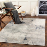 Gasquet Gray Marble Textured Luxe Rug - Ornate Home
