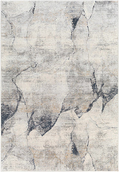 Gasquet Gray Marble Textured Luxe Rug - Ornate Home