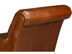 Gaston Brown Distilled Leather Chair - Ornate Home