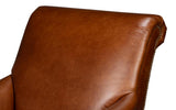 Gaston Brown Distilled Leather Chair - Ornate Home