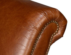 Gaston Brown Distilled Leather Chair - Ornate Home