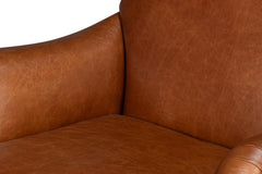 Gaston Brown Distilled Leather Chair - Ornate Home