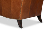 Gaston Brown Distilled Leather Chair - Ornate Home