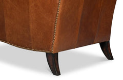 Gaston Brown Distilled Leather Chair - Ornate Home