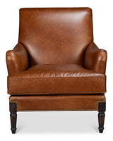 Gaston Brown Distilled Leather Chair - Ornate Home