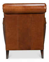 Gaston Brown Distilled Leather Chair - Ornate Home