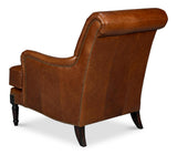 Gaston Brown Distilled Leather Chair - Ornate Home