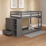 Gaston Gray Twin/Twin Bunk Bed - Ornate Home