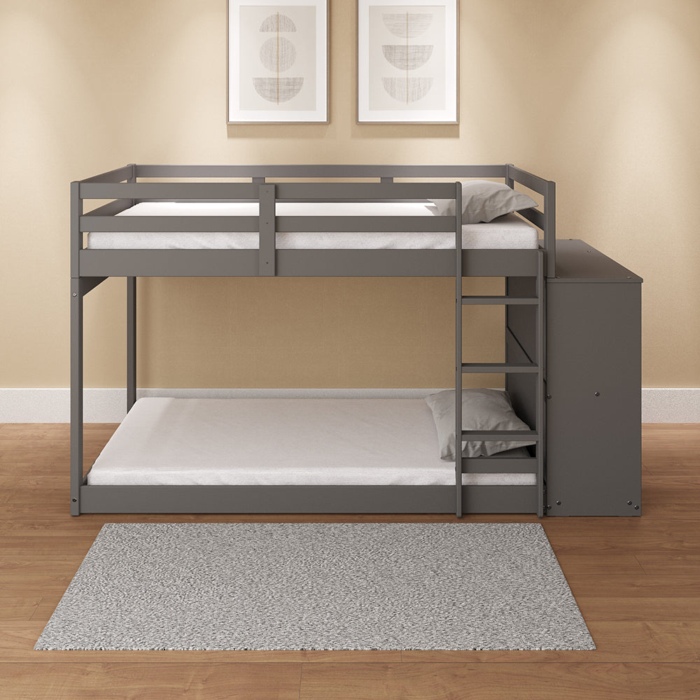 Gaston Gray Twin/Twin Bunk Bed - Ornate Home