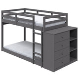 Gaston Gray Twin/Twin Bunk Bed - Ornate Home